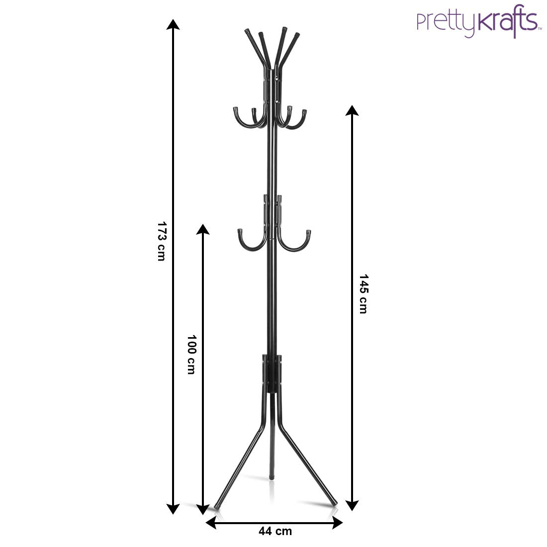 6 Hook Coat Hanger Clothes Stand Hanging Pole