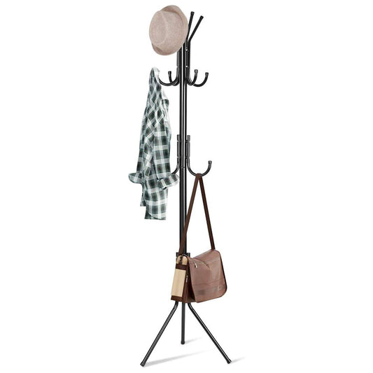 6 Hook Coat Hanger Clothes Stand Hanging Pole